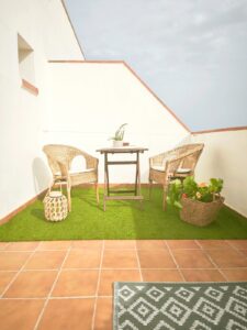 Terraza en dormitorio